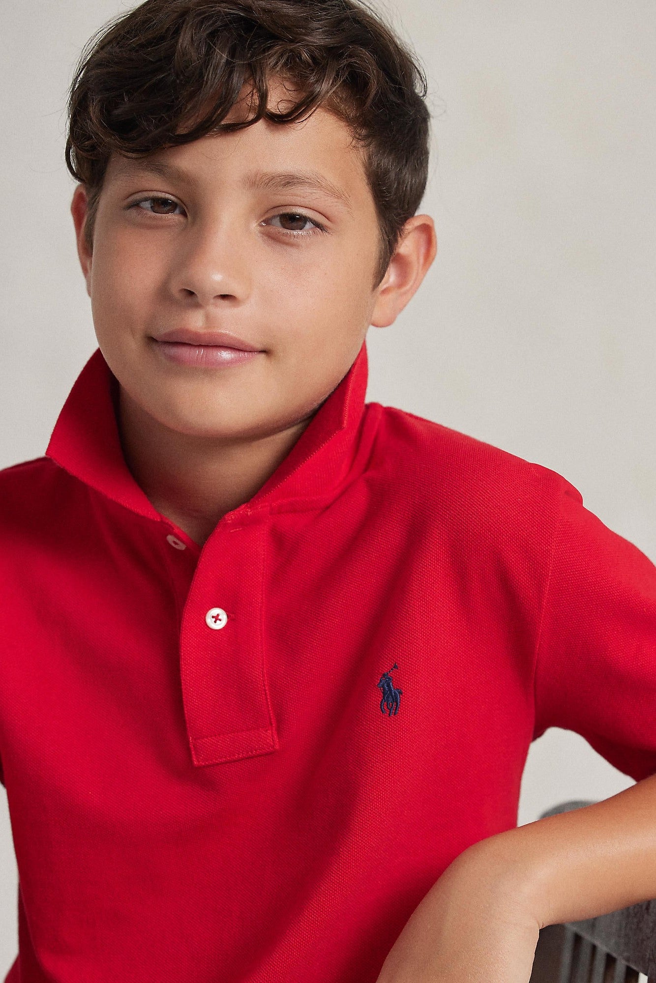 Polo Ralph Lauren Boys Mesh Red Polo Shirt