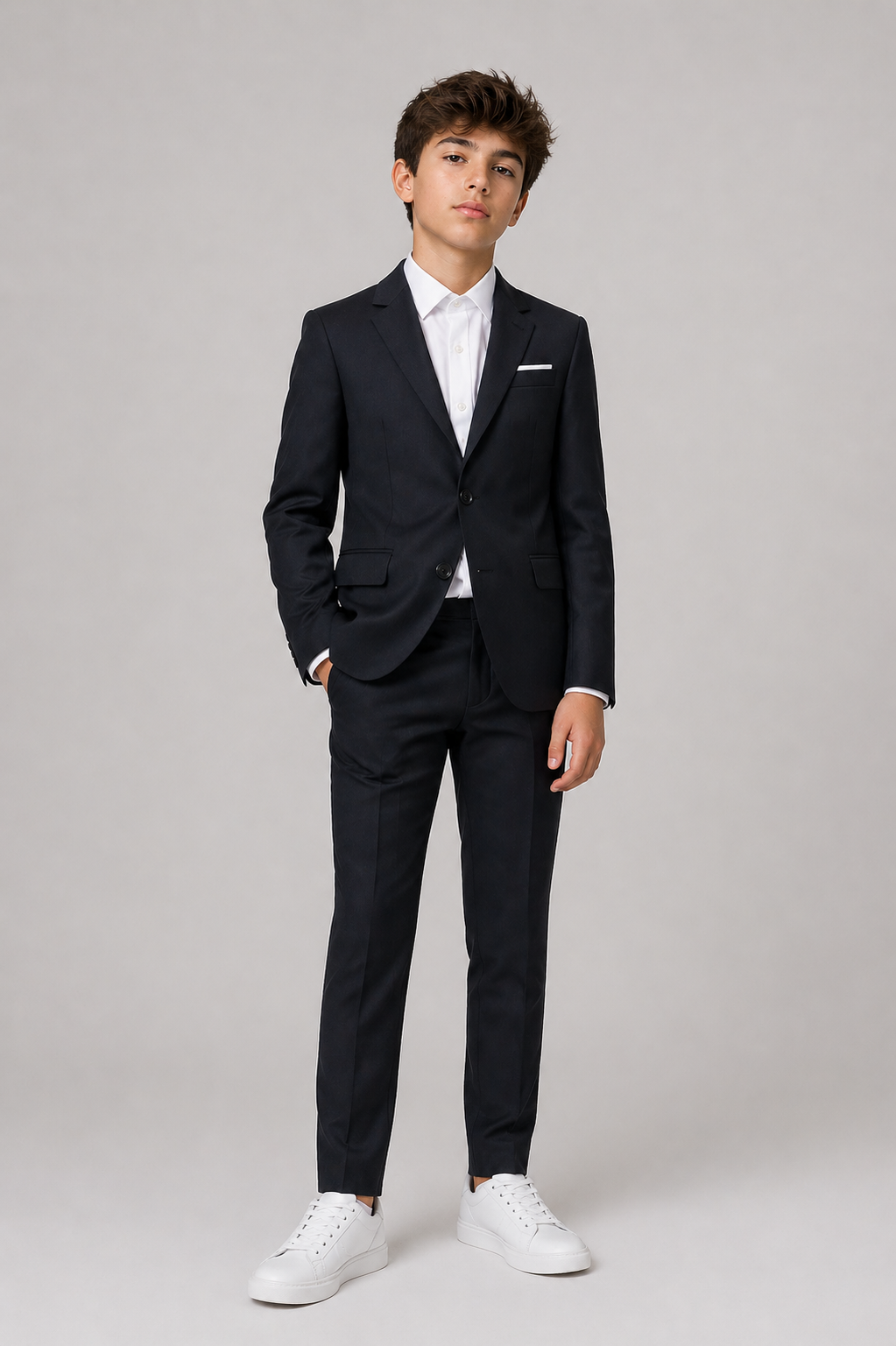 Emporio Armani Boys Classic Slim Fit Wool Suit