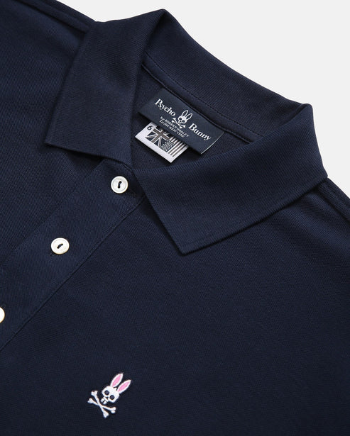 Psycho Bunny Kids Navy Classic Long Sleeve Polo_ B0M658ARPC-410