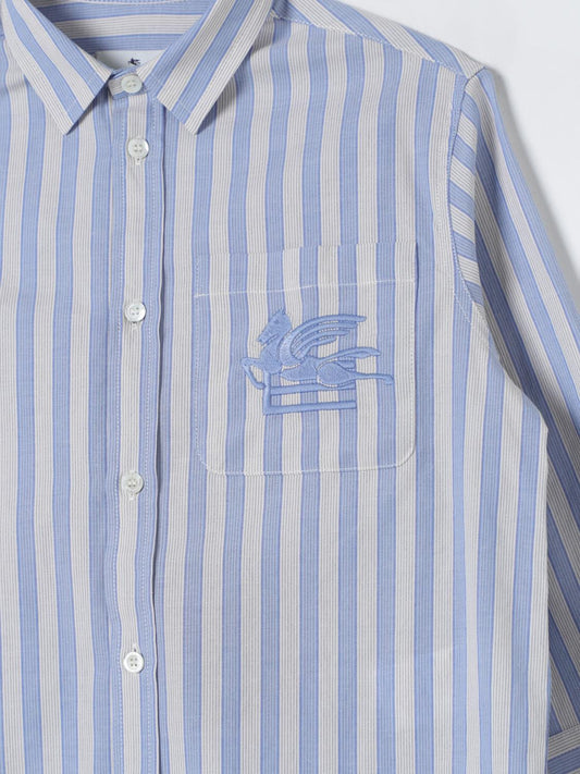 Etro Boys Long Sleeve Striped Shirt_ GU5P30=101CE