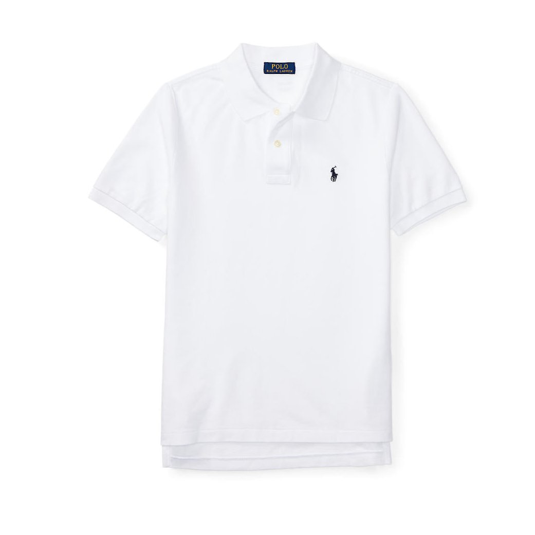 Ralph Lauren Boys Mesh Polo Shirt L White