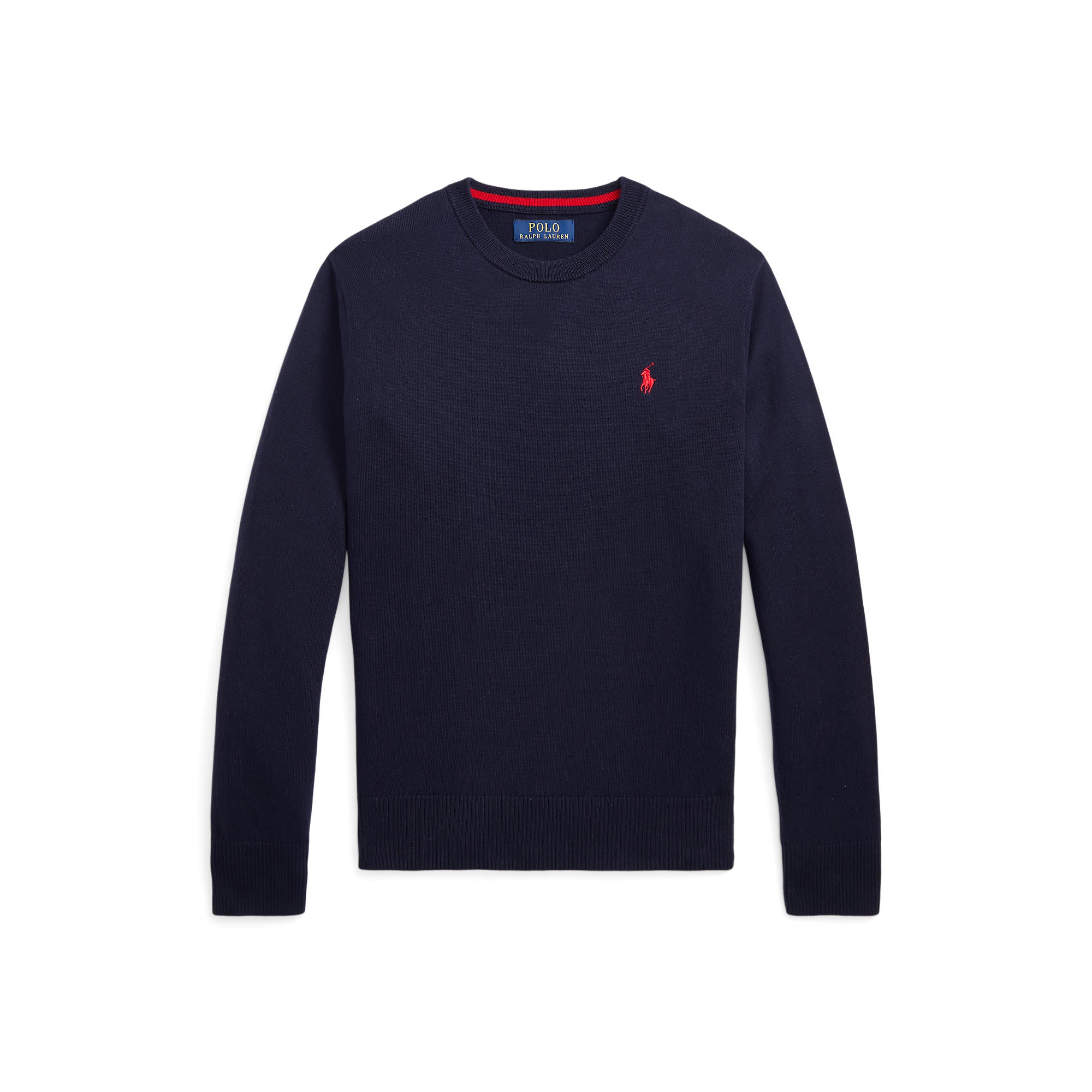 Polo Ralph Lauren Boys Fine Cotton Navy Crewneck Sweater