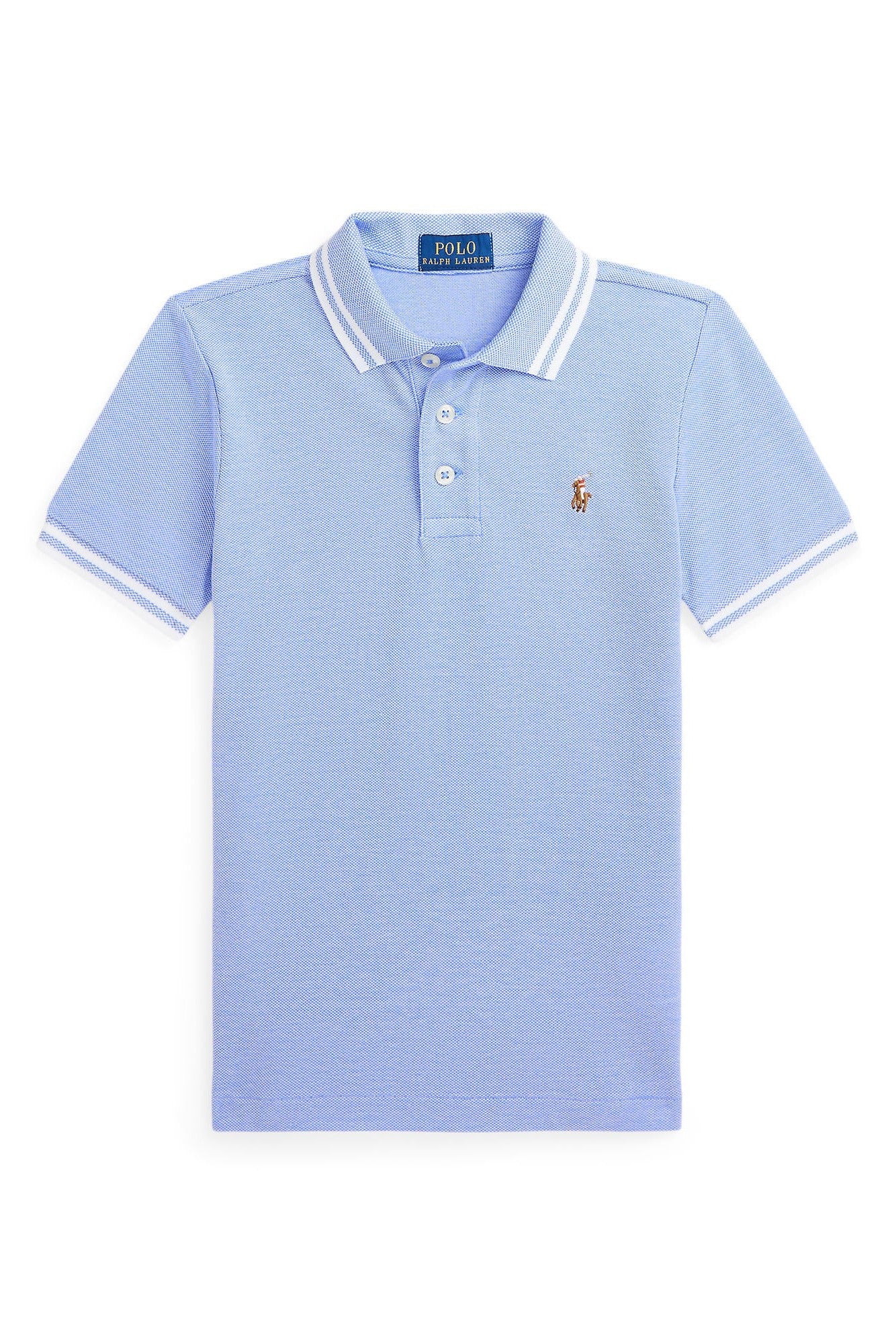 Polo Ralph Lauren Little Boys Mesh Blue Polo Shirt