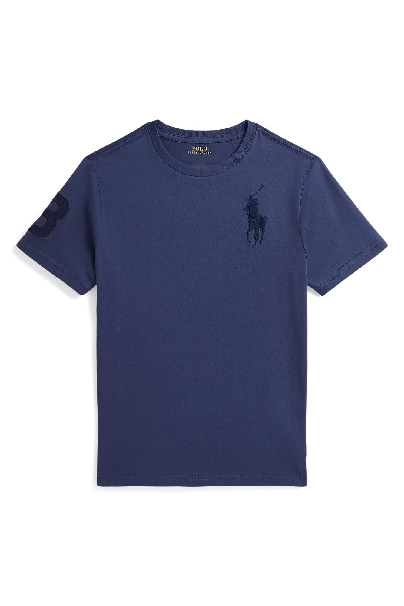 Polo Ralph Lauren Boys Large Pony Blue Crewneck T-Shirt
