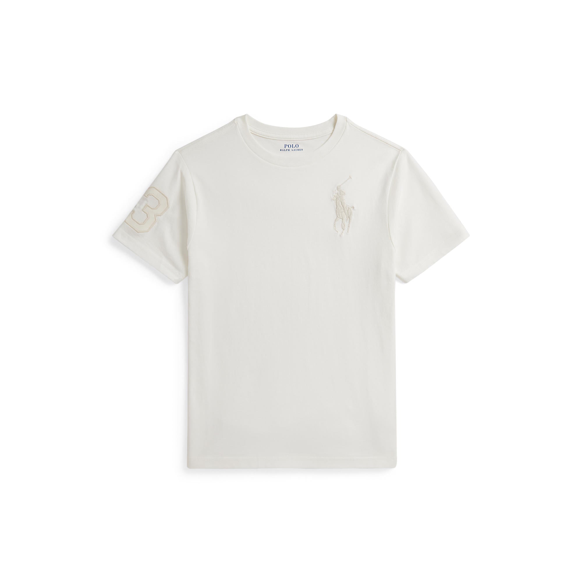 Polo Ralph Lauren Boys Large Pony Off-White Crewneck T-Shirt