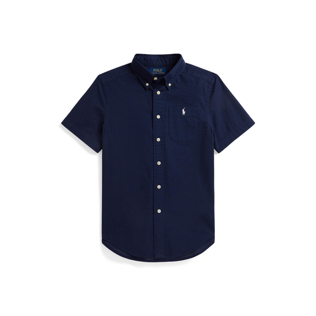 Polo Ralph Lauren Boys Short Sleeve Seersucker Shirt