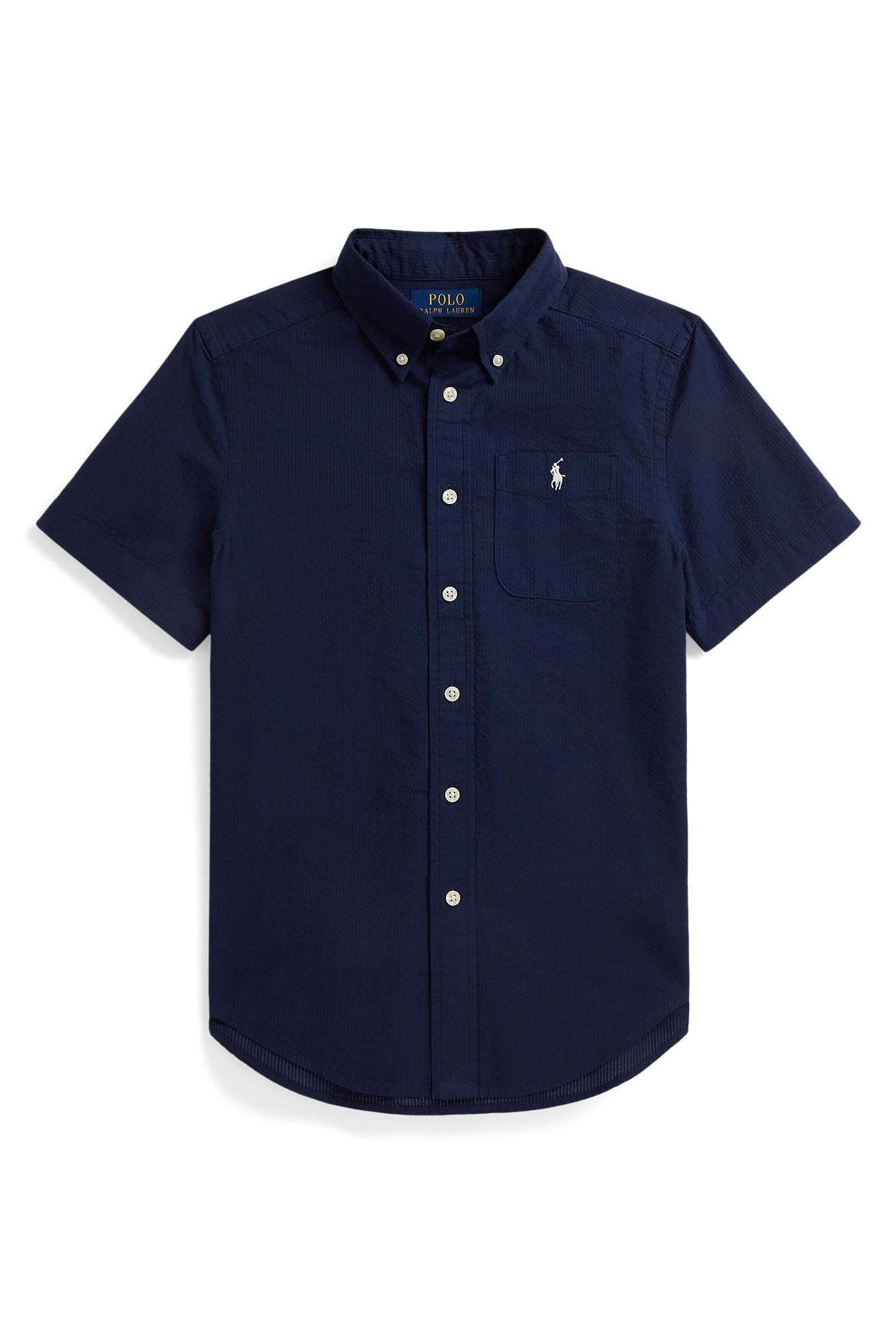 Polo Ralph Lauren Boys Short Sleeve Seersucker Shirt