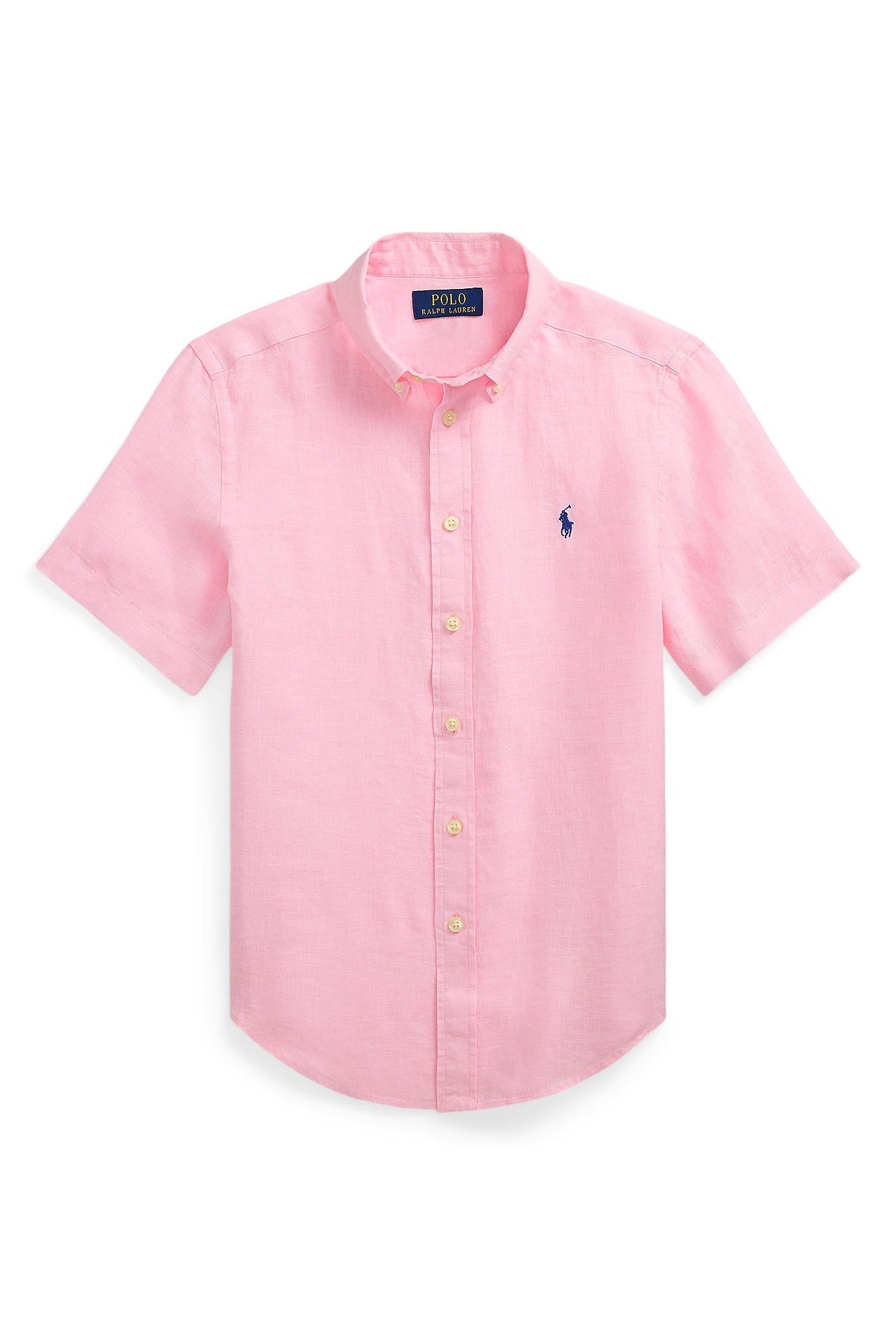 Polo Ralph Lauren Boys Linen Short Sleeve Button-Down Shirt_ 323971498003