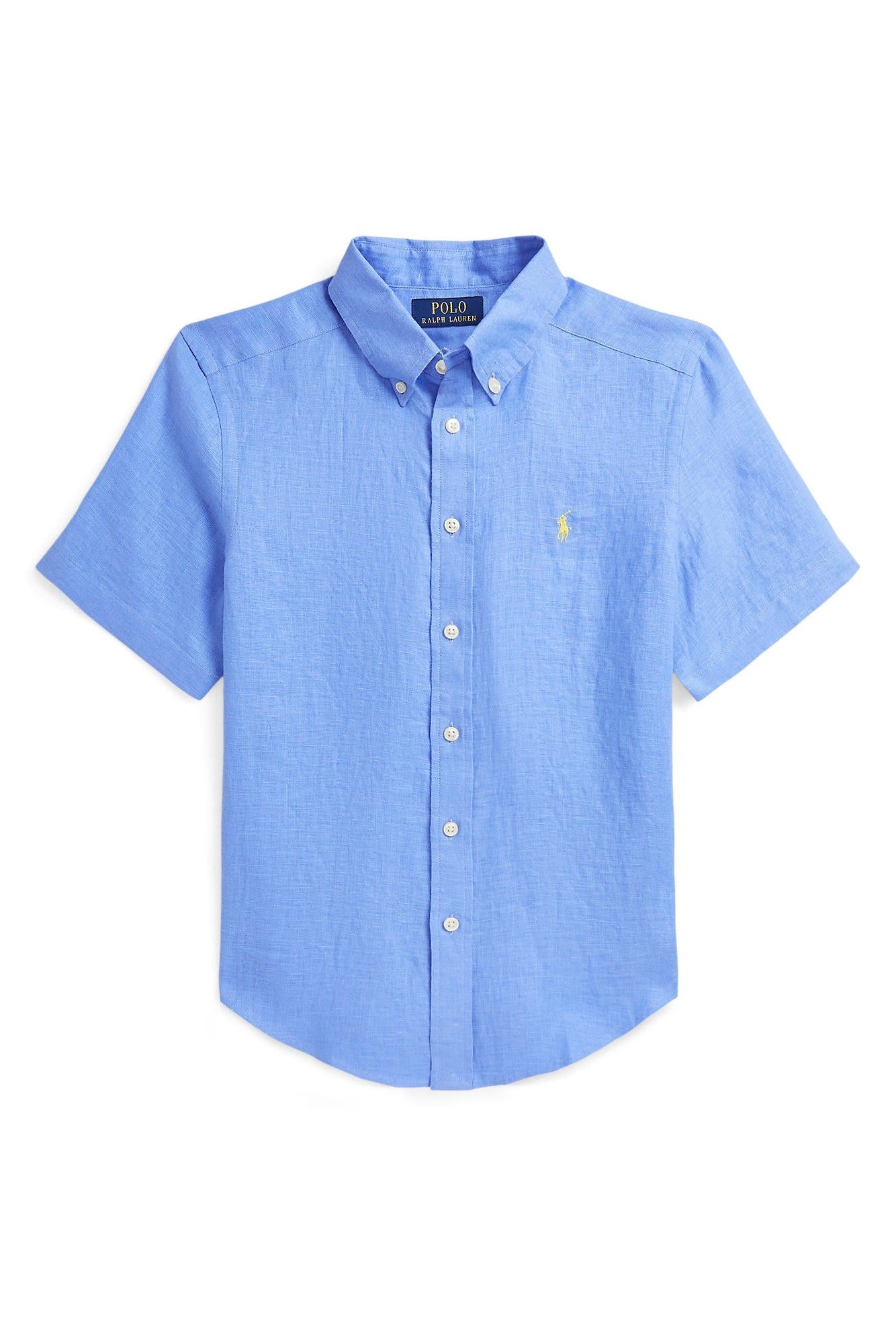 Polo Ralph Lauren Boys Linen Short Sleeve Button-Down Shirt
