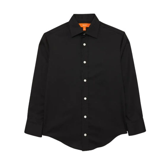 Tallia Boys Solid Black Dress Shirt_ KZ0006