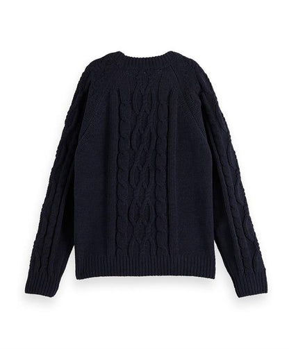 Scotch & Soda Boys Navy Cable Knit_173593-0002