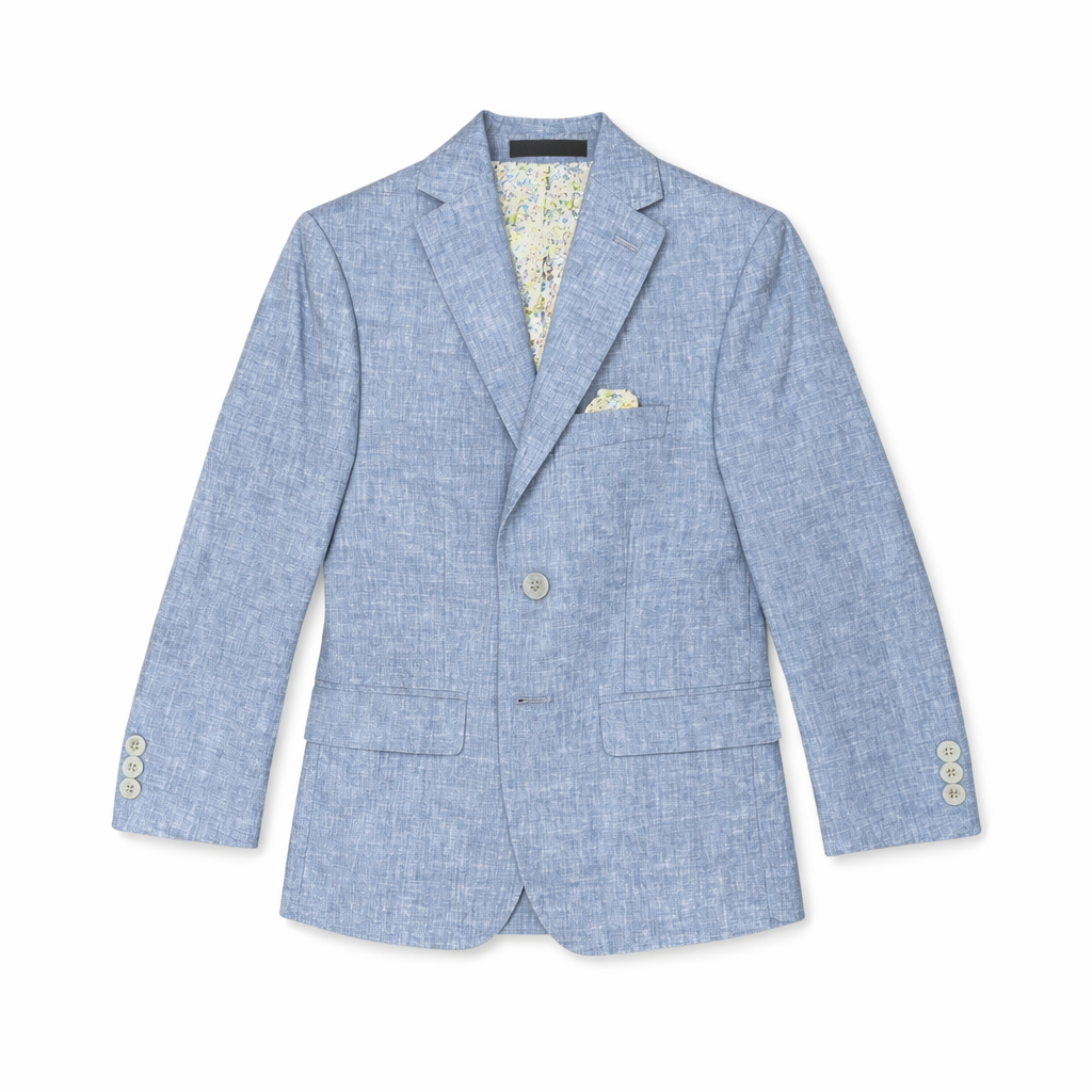 Tallia Boys Light Blue Linen Suit