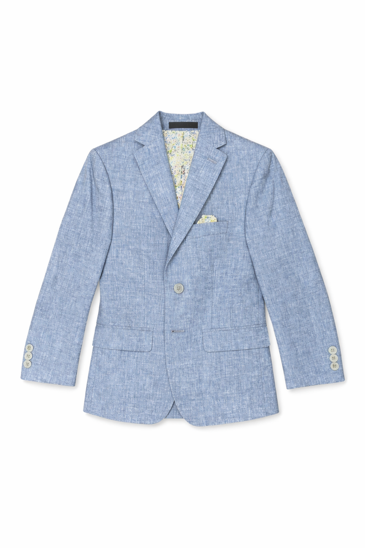 Tallia Boys Light Blue Linen Suit