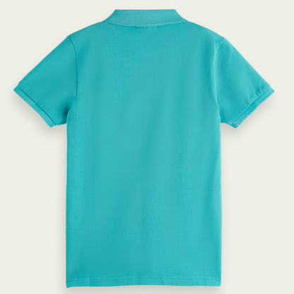 Scotch & Soda Boys Short Sleeve Pique Polo _Aqua 170570