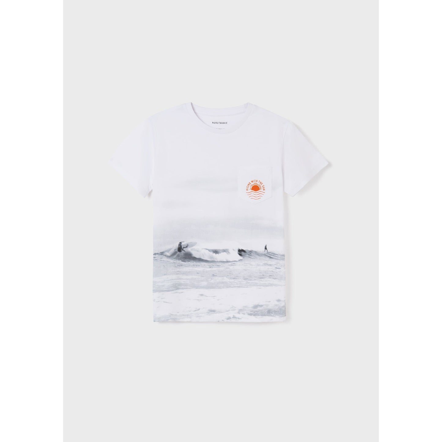 Nukutavake T-Shirt w/Waves Graphic _White 6019-10