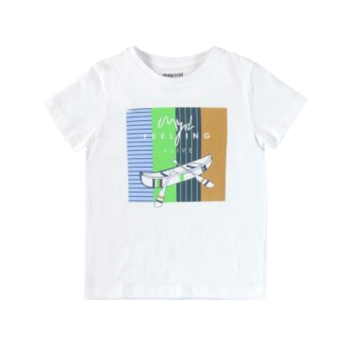 Mayoral Mini Boys White Canoe T-Shirt