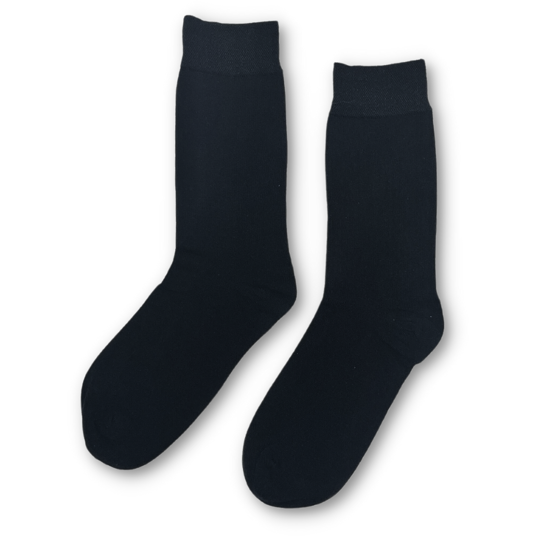 Edmondo Mens Black Cotton Dress Socks