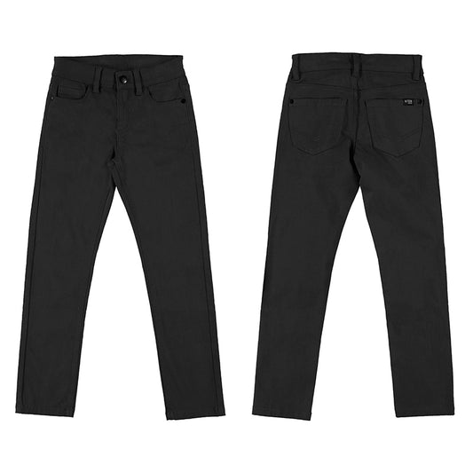 Nukutavake Boys 5 Pocket Slim Fit Basic Black Cotton Pants 582-34 212