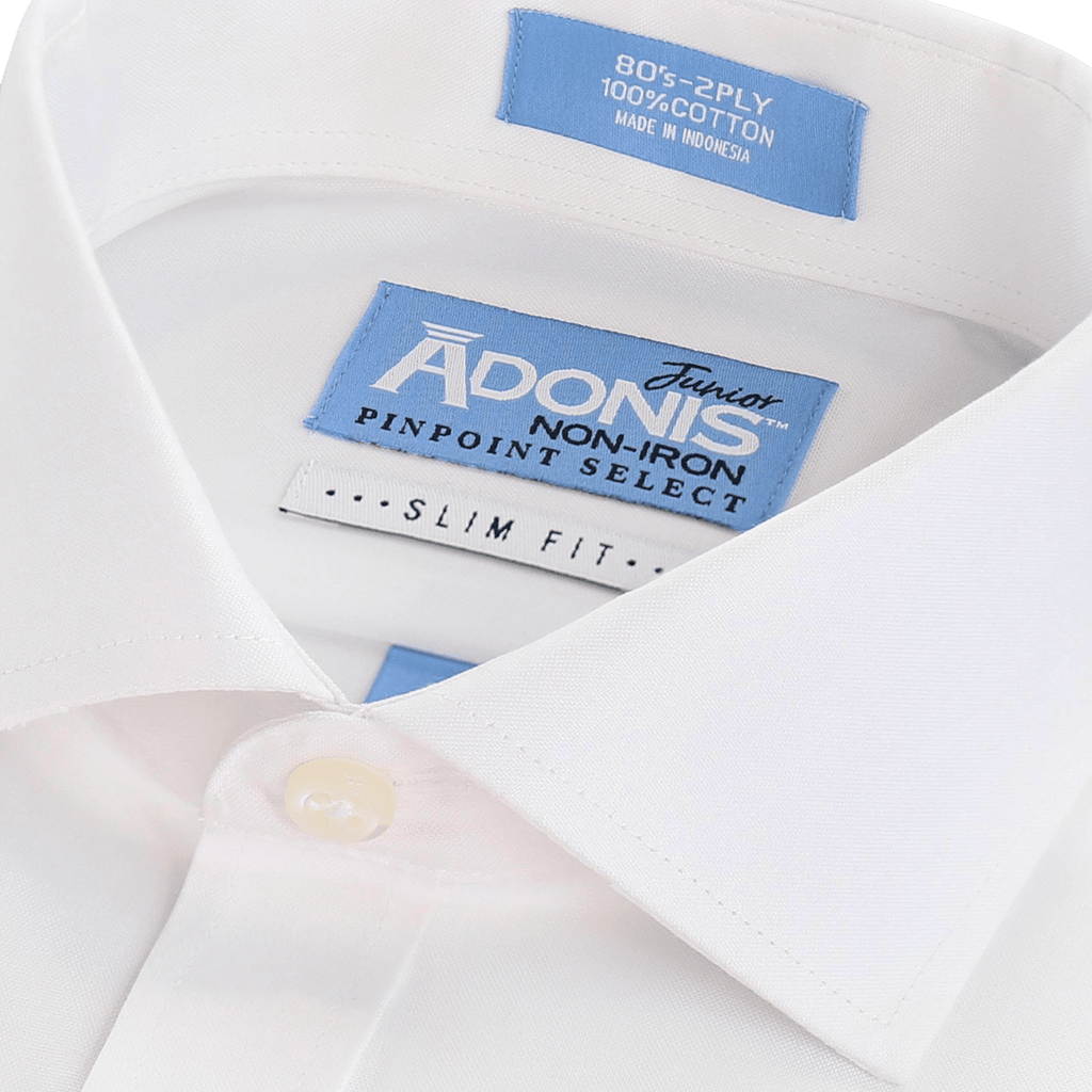 Adonis Boys French Cuff Non - Iron Slim Fit Cotton Pinpoint Dress Shirt_ BCFTS 14 - NorthBoys
