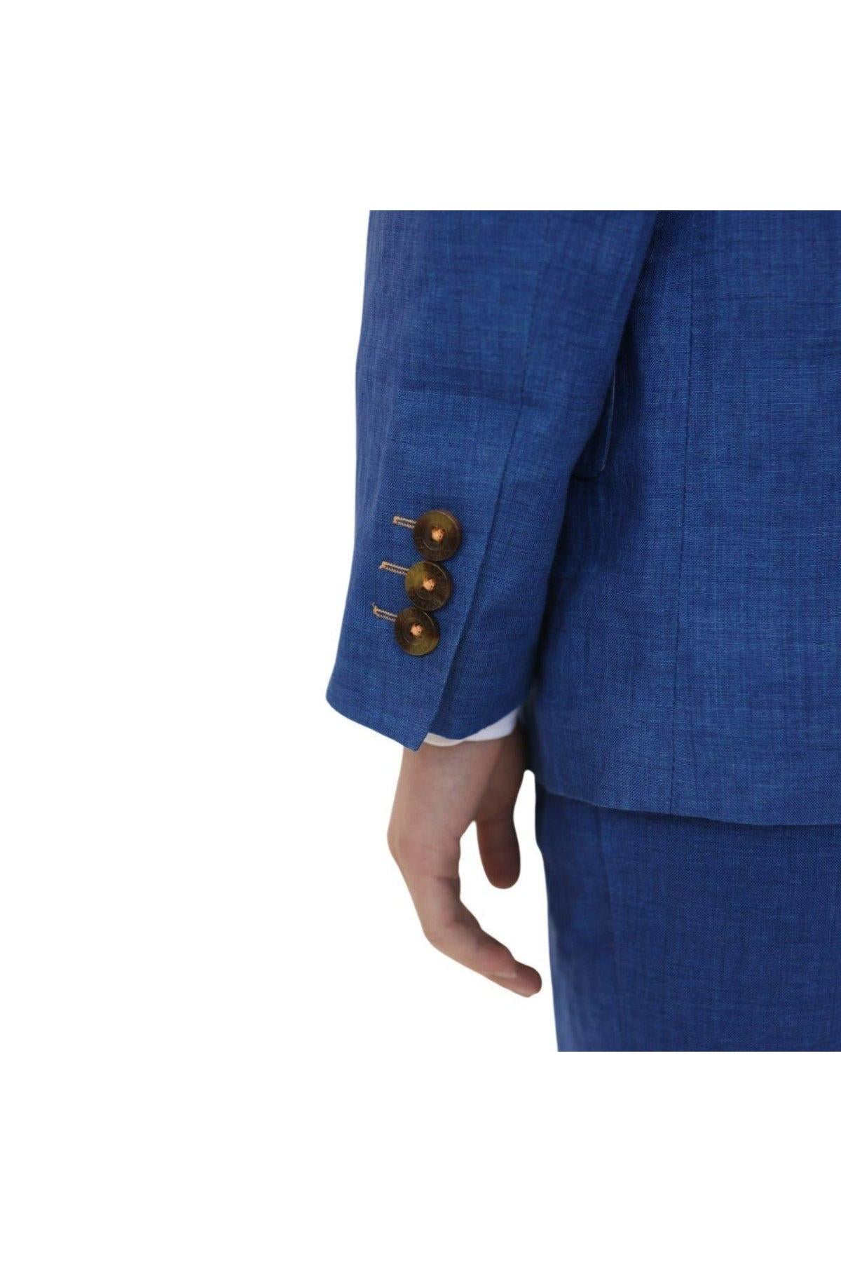 Appaman Boys 2pc Stretch Mod Riviera Blue Linen Suit-NorthBoys