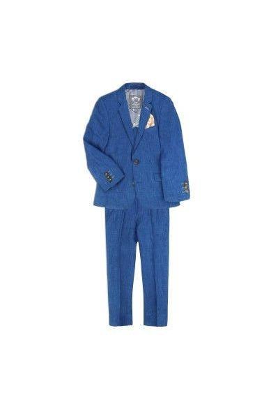 Appaman Boys 2pc Stretch Mod Riviera Blue Linen Suit-NorthBoys
