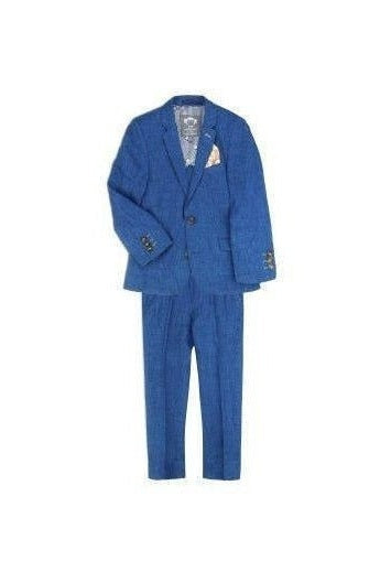 Appaman Boys 2pc Stretch Mod Riviera Blue Linen Suit-NorthBoys