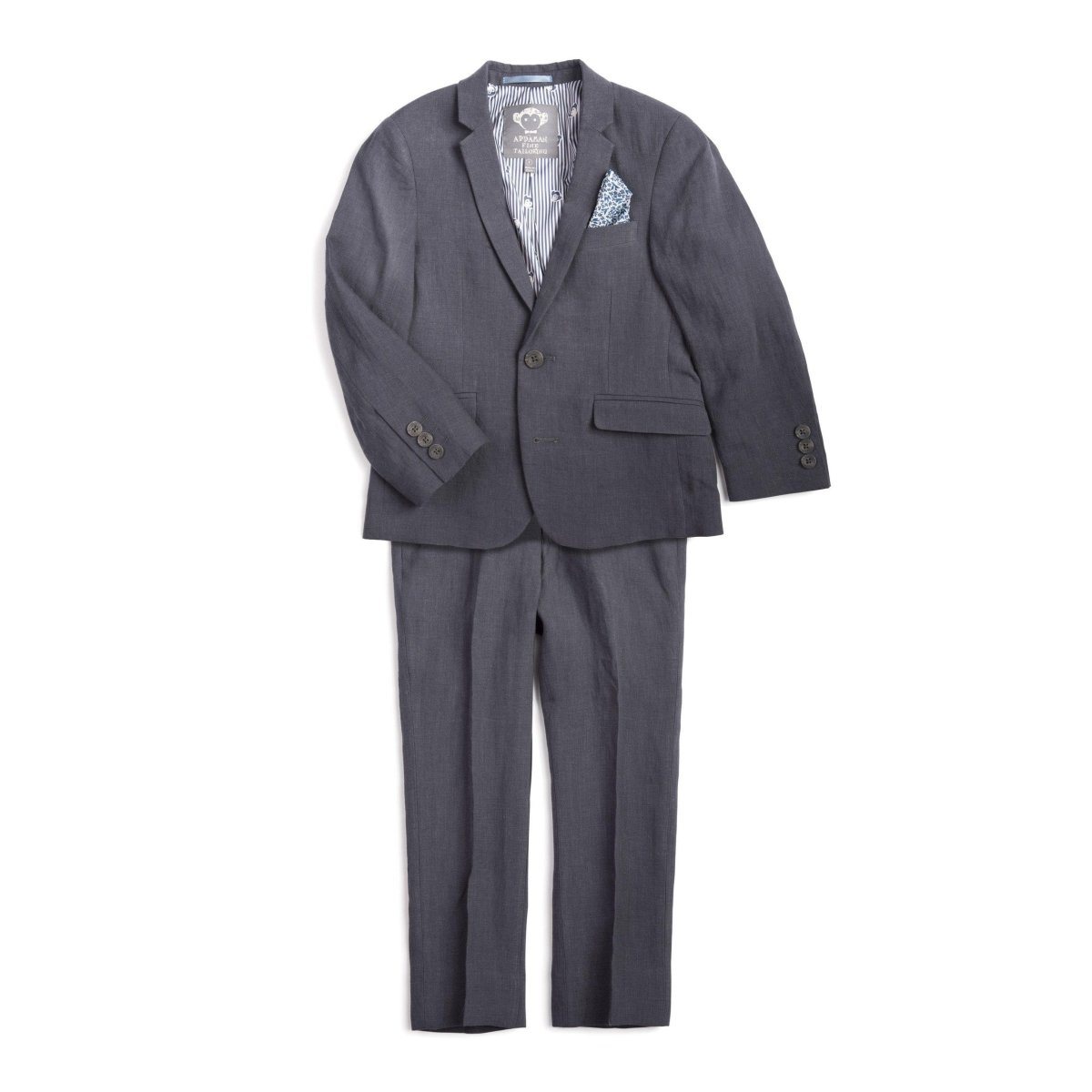 Appaman Mod Boys Slim Grey Linen Suit T8SU1-NorthBoys