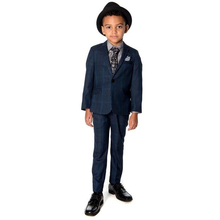 Appaman Mod Boys Slim Navy Plaid Suit S8SU8-NorthBoys