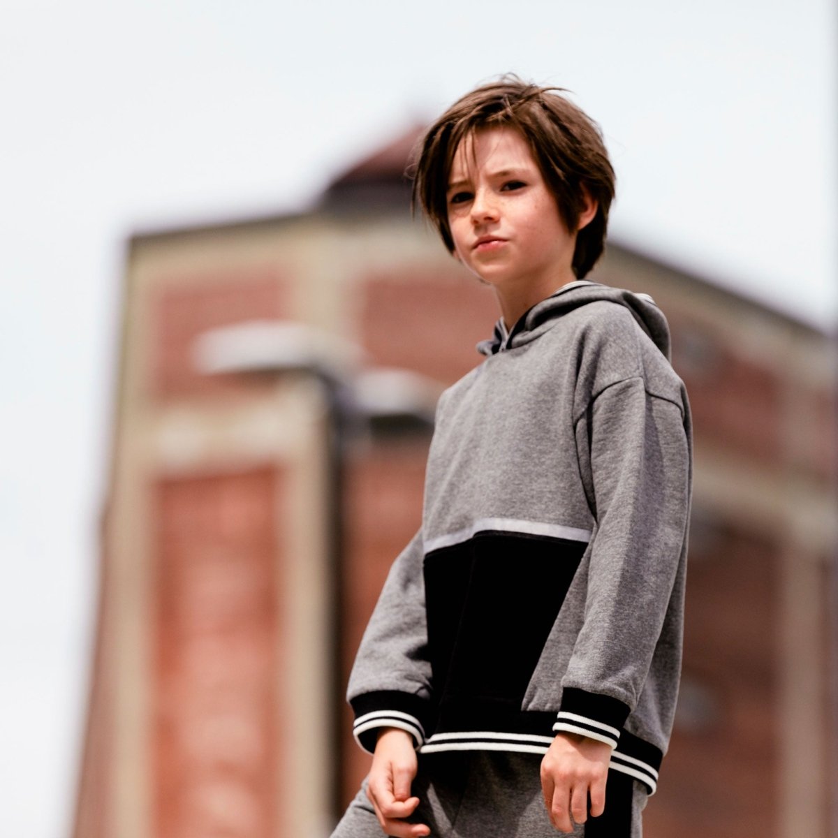 Deux Par Deux Fleece Hoodie _Grey E20U35 - 196 - NorthBoys