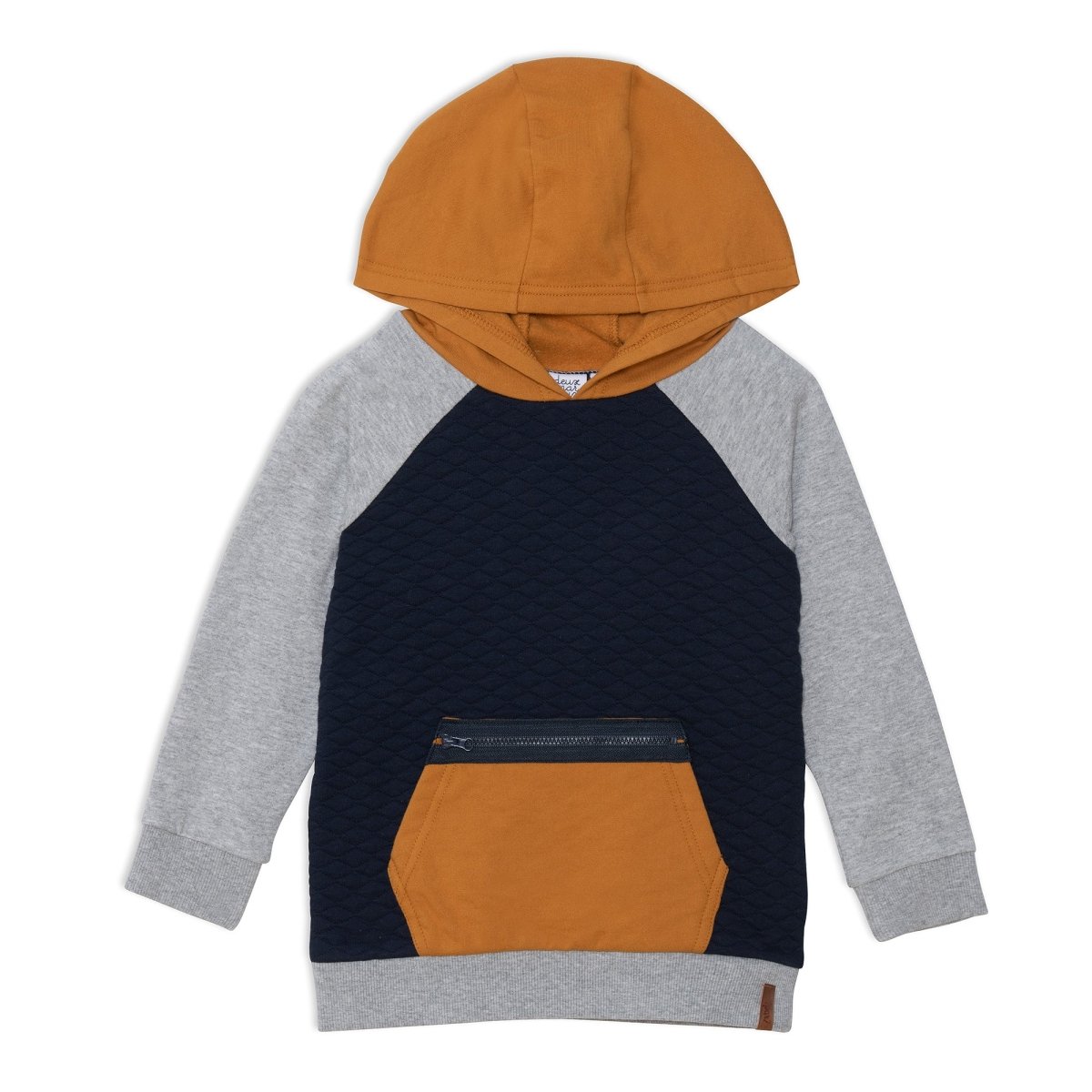 Deux Par Deux Fleece Quilted Hoodie _Grey E20U37 - 195 - NorthBoys