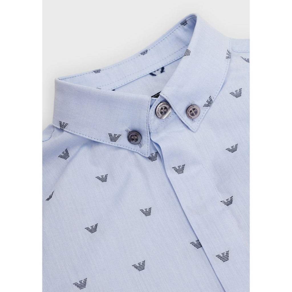 Emporio Armani Boys Blue Dress Shirt - NorthBoys