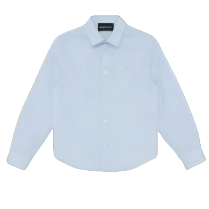 Emporio Armani Boys Blue Linen Dress Shirt_ 3R4C09 - 4N7NZ - NorthBoys