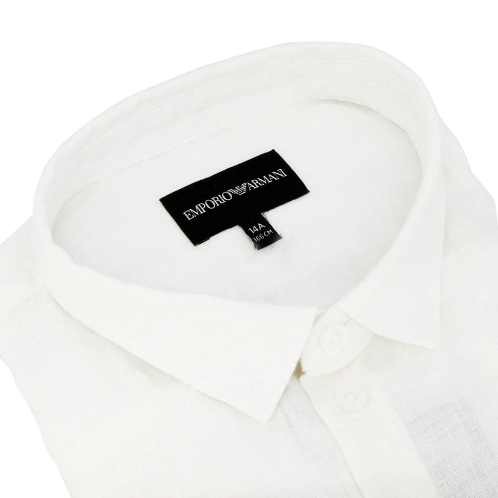 Emporio Armani Boys Linen Dress Shirt_8N4CJ9 - NorthBoys