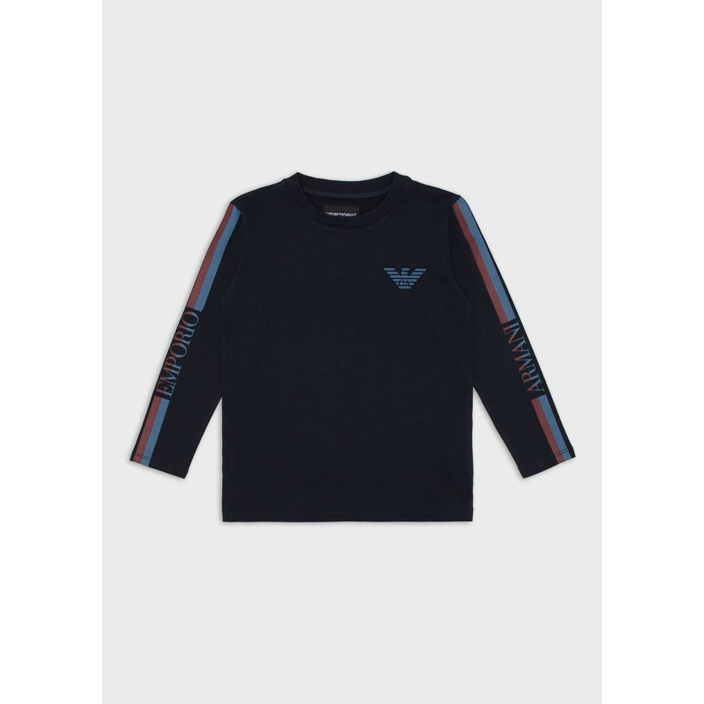 Emporio Armani Boys Navy Long Sleeve T-Shirt - NorthBoys