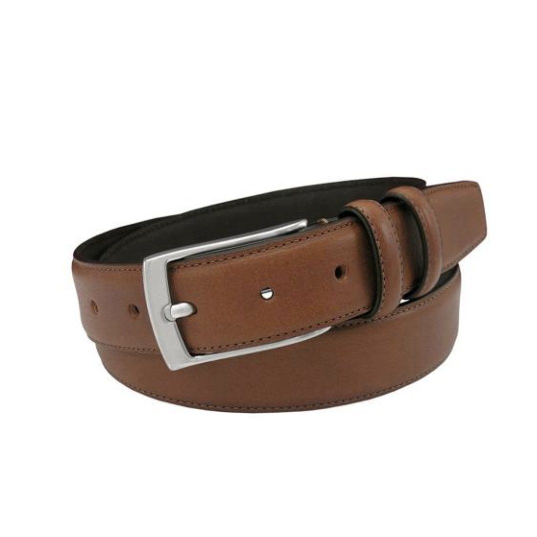 Florsheim Mens Italian Leather Cognac Belt 1458 - NorthBoys