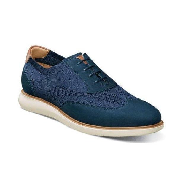 Florsheim Men's Shoe Fuel Knit Blue Wingtip Oxford - NorthBoys