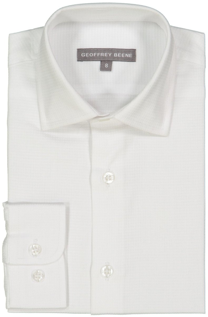 Geoffrey Beene Boys White Dress Shirt - NorthBoys