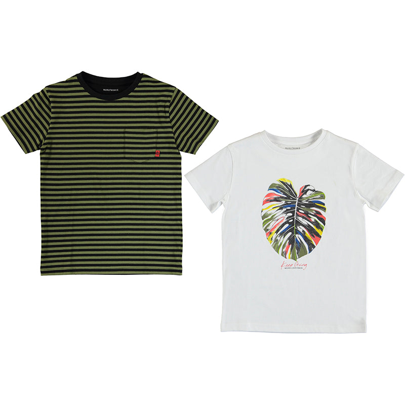 Nukutavake Boys T-Shirt 2 Piece Set _Green 6011-54