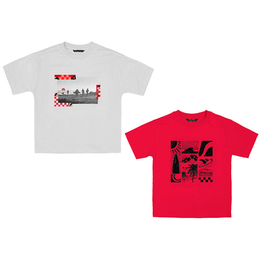 Nukutavake T-Shirt 2 Piece Set _White/Red 6083-52
