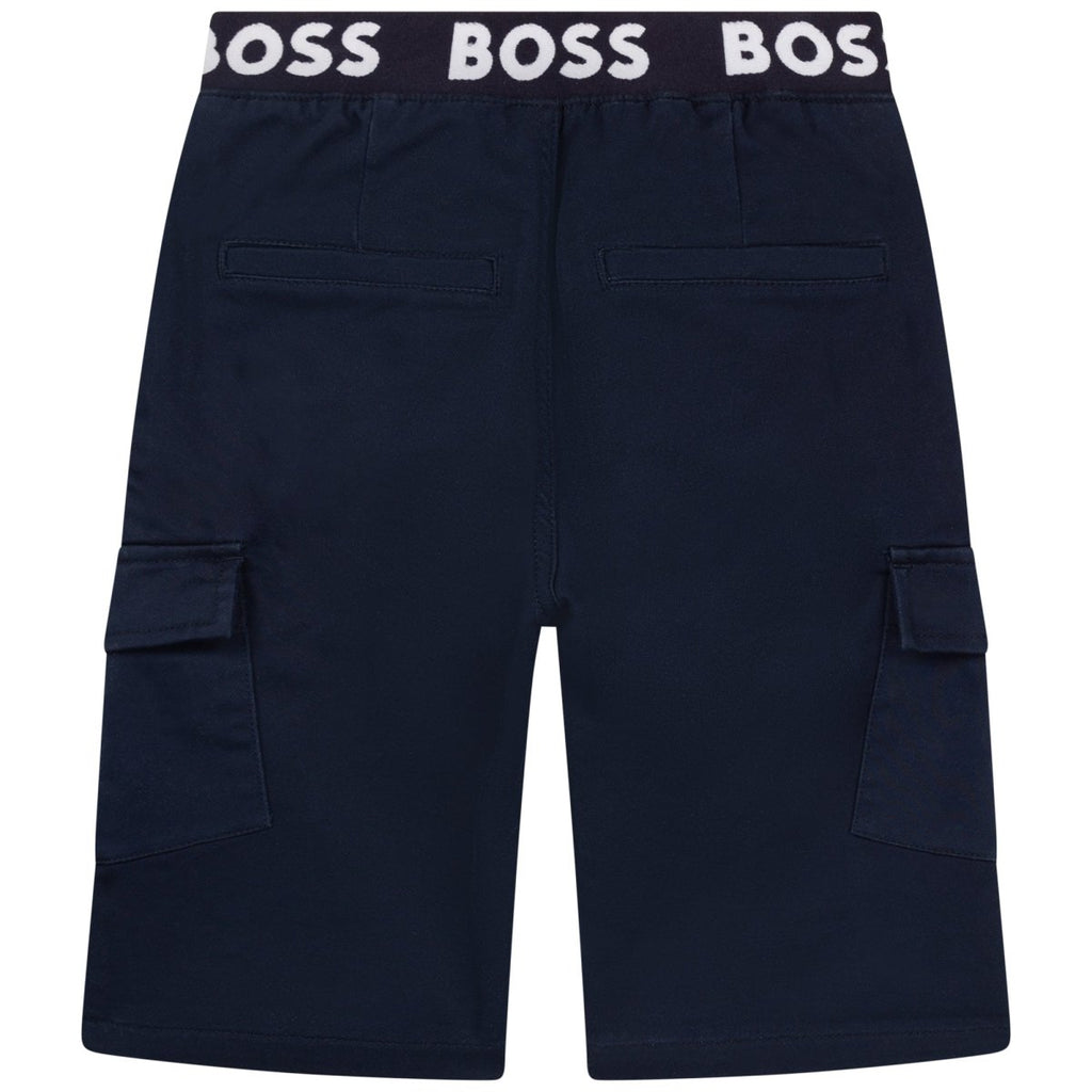Hugo Boss Boys Cargo Bermuda Shorts_ Navy J24741 - 849 - NorthBoys
