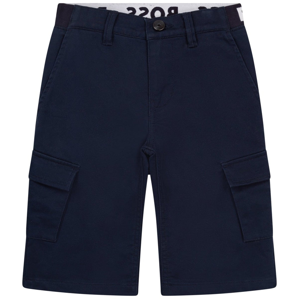 Hugo Boss Boys Cargo Bermuda Shorts_ Navy J24741 - 849 - NorthBoys