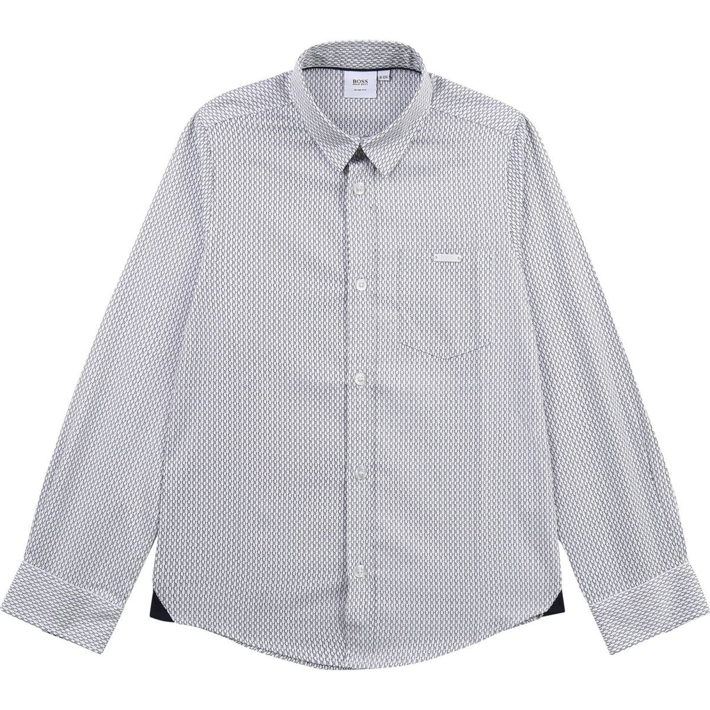 Hugo Boss Boys Dress Shirt with Boss Logo - NorthBoys