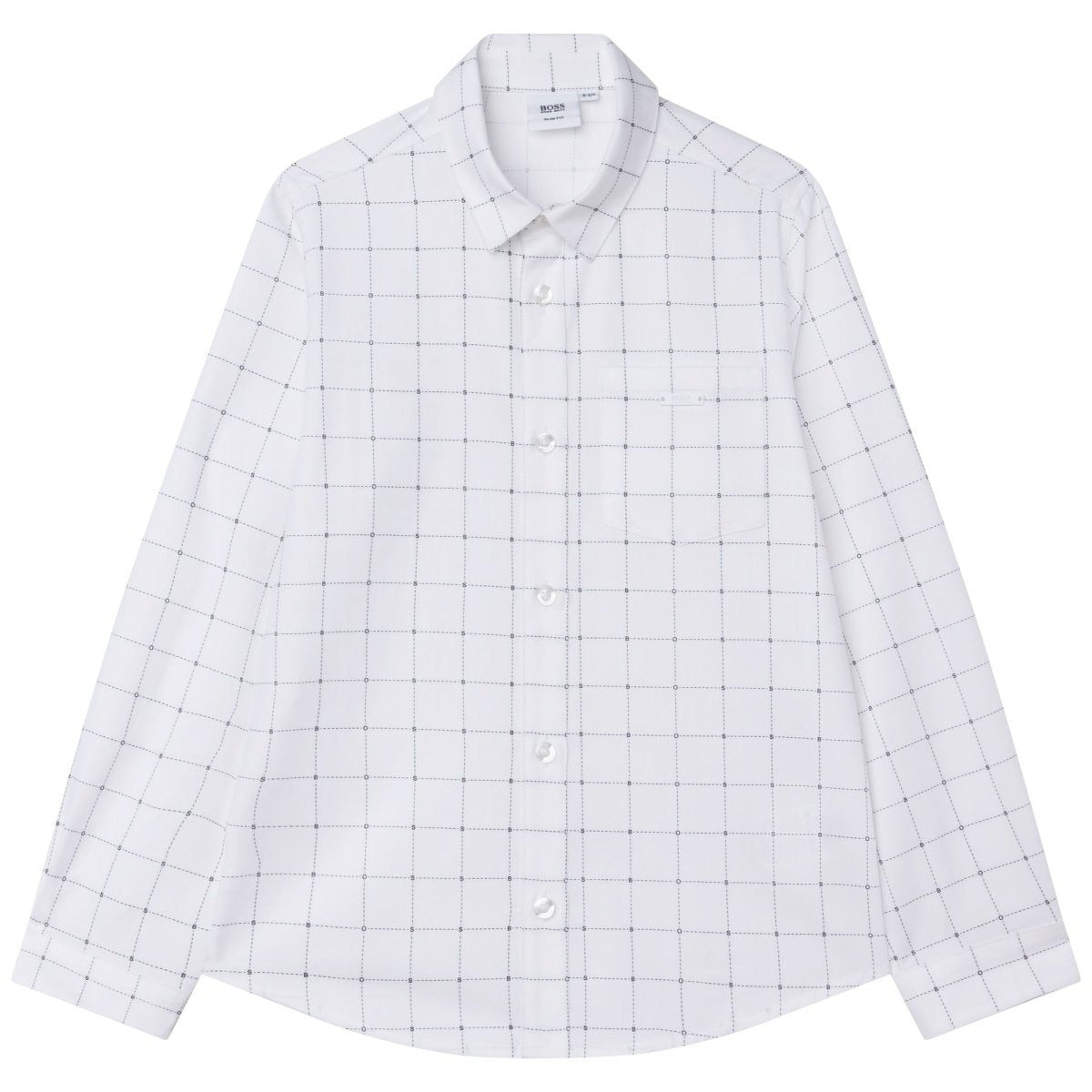 Hugo Boss Boys L/S Dress Shirt w/Pattern_ White J25N64 - 10B - NorthBoys