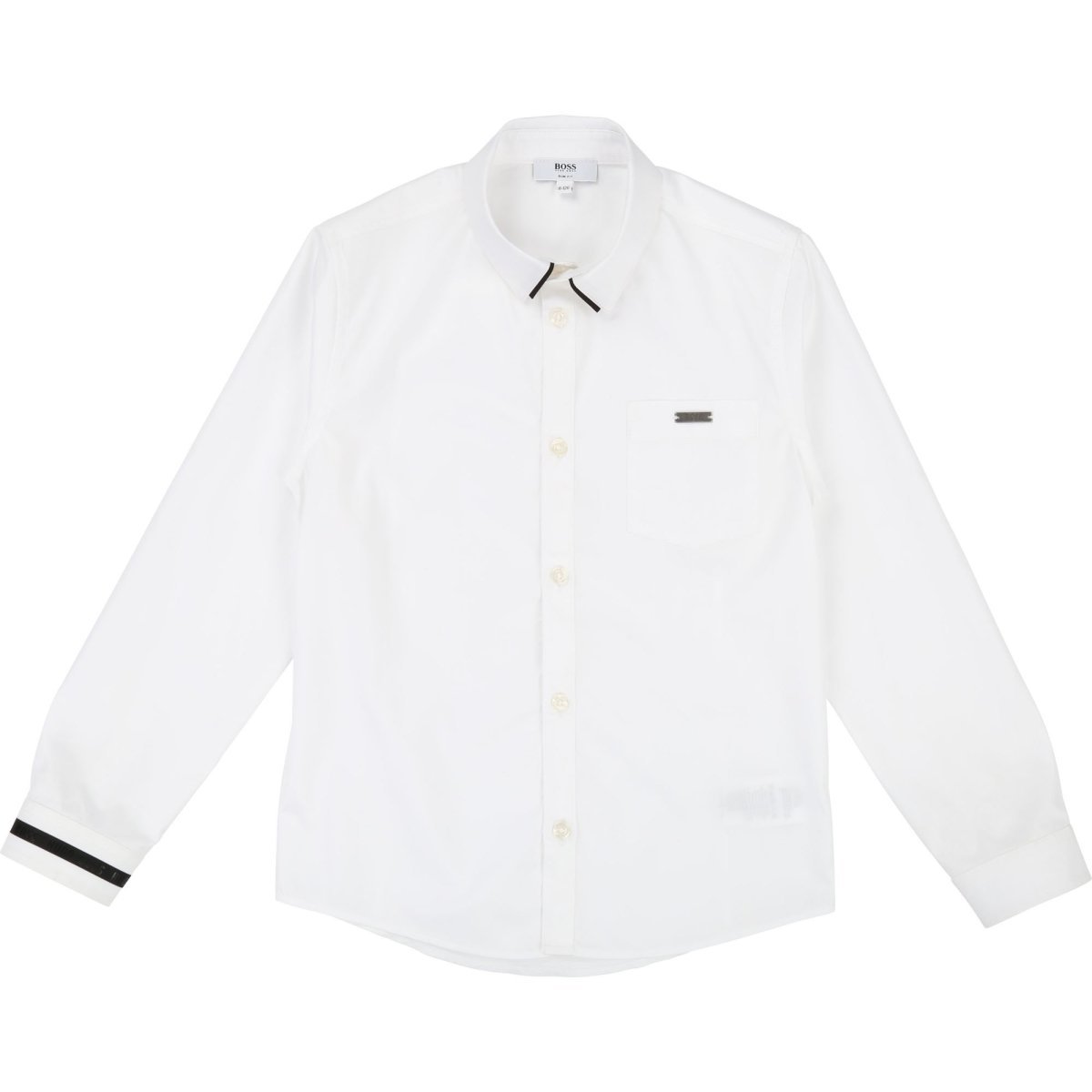 Hugo Boss Boys L/S Slim Fit White Shirt J25D31 - NorthBoys