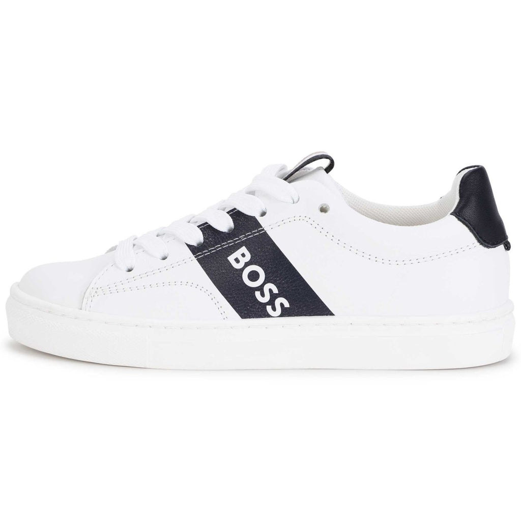 Hugo Boss Boys Leather Sneakers _White J29317 - 10B - NorthBoys