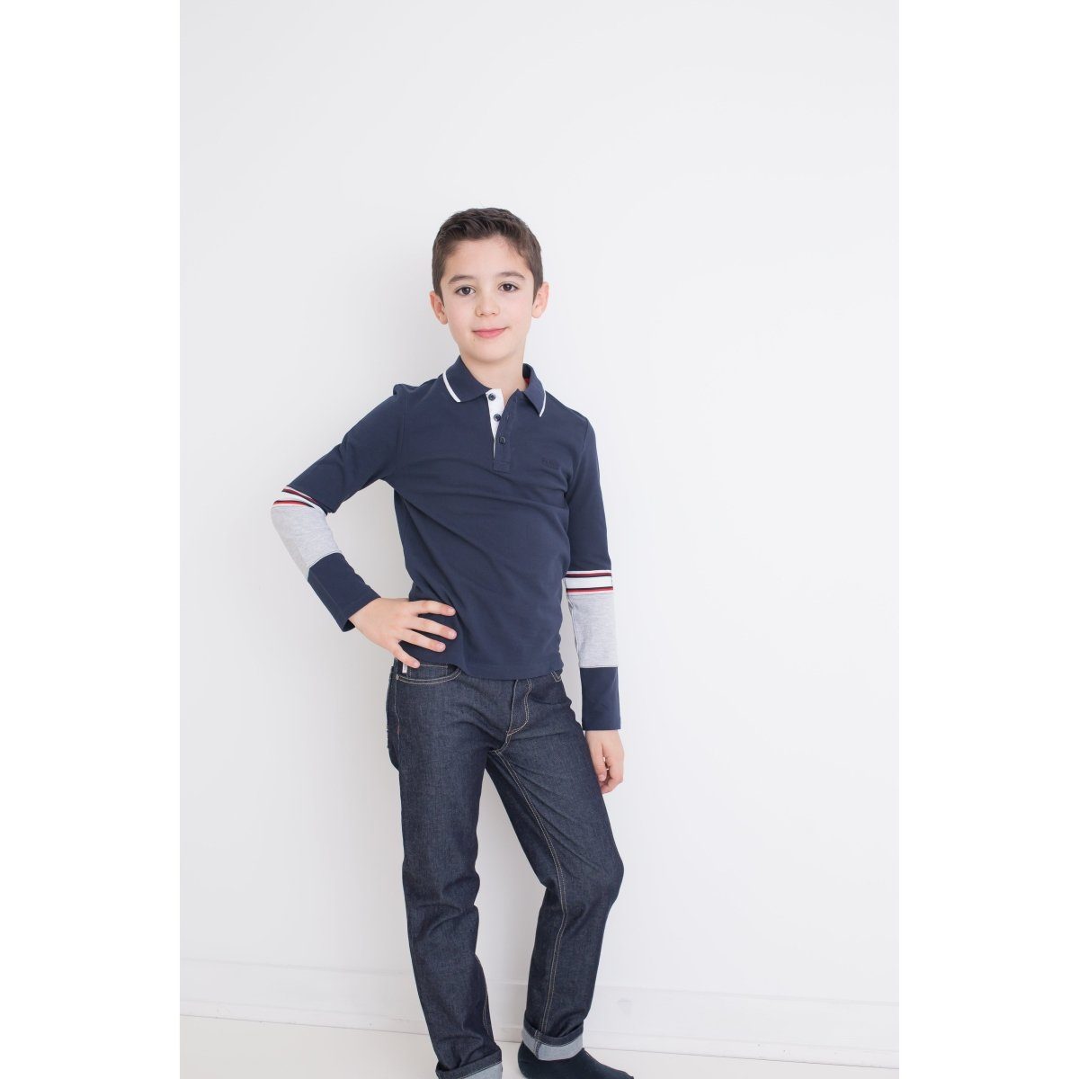 Hugo Boss Boys Long Sleeve Polo 192 J25E27 - NorthBoys