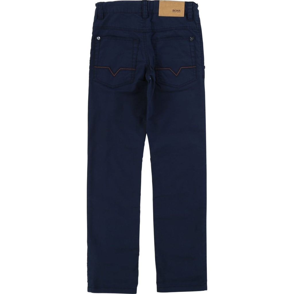 Hugo Boss Boys Navy Cotton Pant - NorthBoys