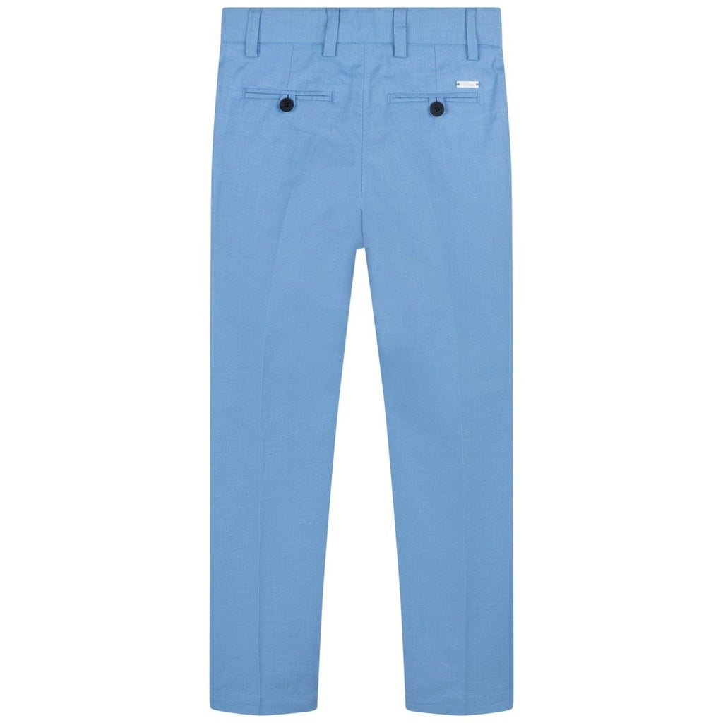 Hugo Boss Boys Oxford 2 Piece Slim Suit_ Pale Blue J26465/J24767-784-NorthBoys