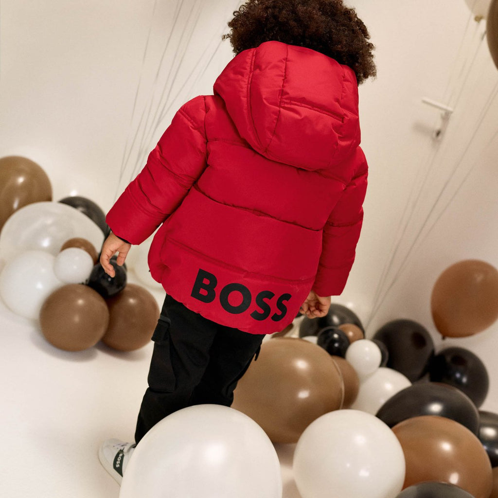 Hugo Boss Boys Puffer Winter Jacket _Red J26488 - 99C - NorthBoys