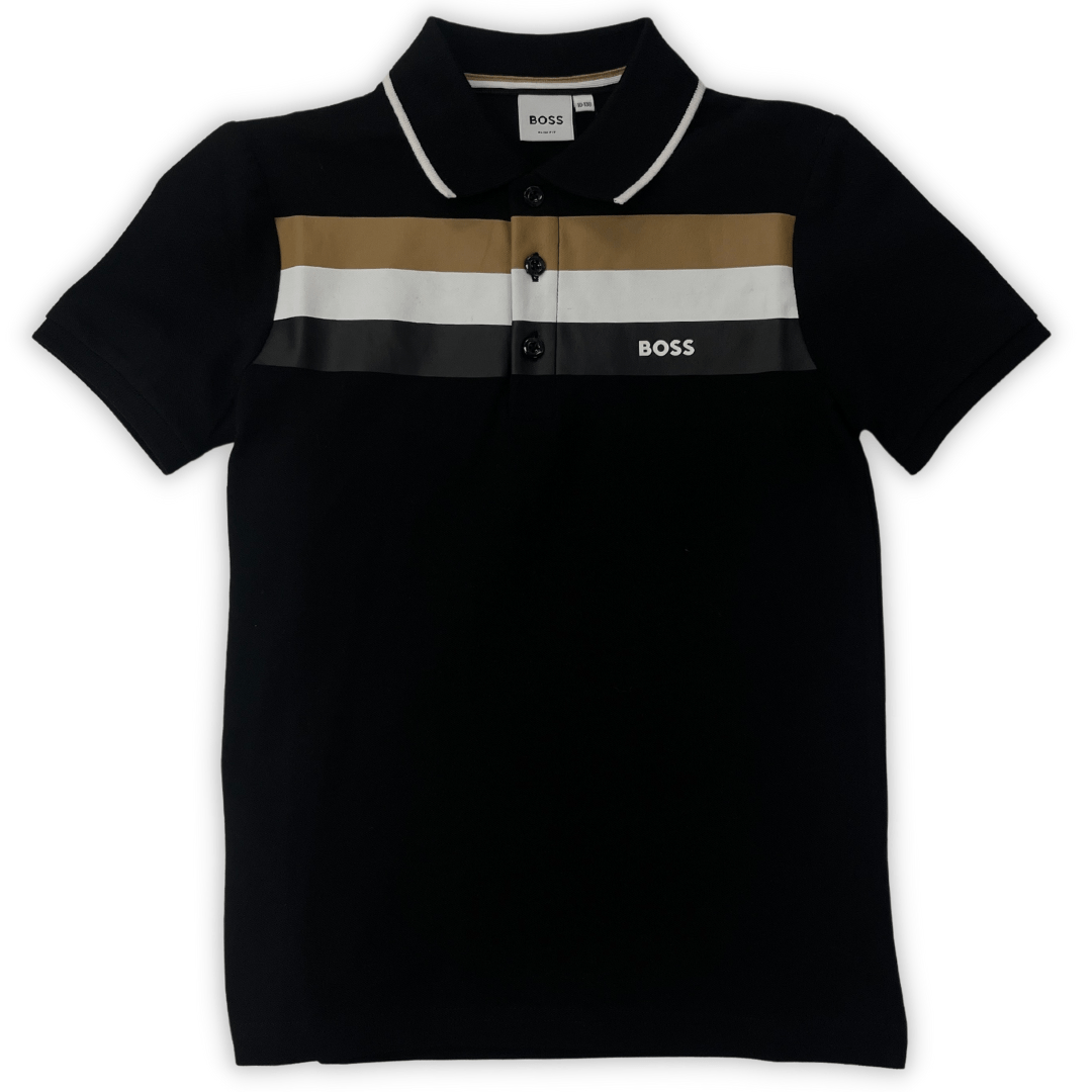 Hugo Boss Boys Short Sleeve Polo _Black J25O26 - 9B - NorthBoys